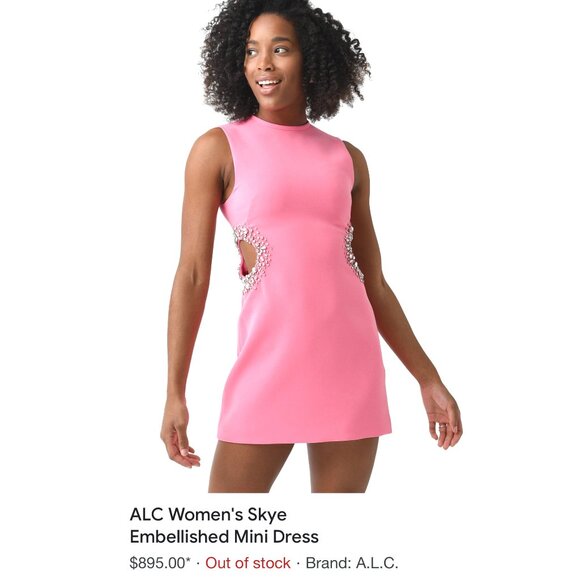 A.L.C. Skye Side Cutout Dress Size XS-2 NEW - Picture 9 of 13